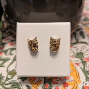 Gold Bow Stud Earrings